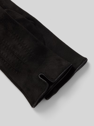 EEM Slim Fit Handschuhe mit Ziernähten Black 2