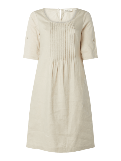 Malvin Leinenkleid mit Biesen Sand 1