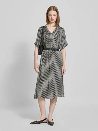 Smith and Soul Sukienka midi z dekoltem w serek Czarny 1