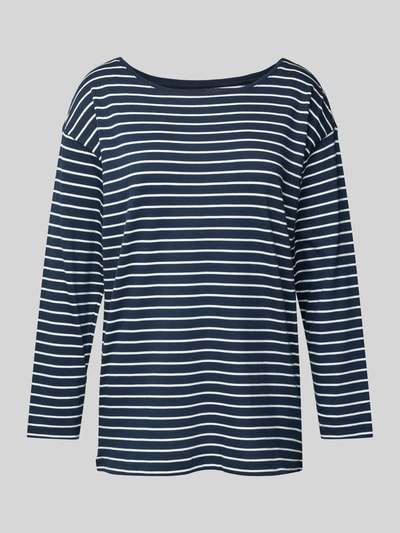 Christian Berg Woman Pyjama-Oberteil mit Rundhalsausschnitt Dunkelblau 1