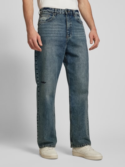 PROHIBITED Jeans mit Label-Stitching Modell 'Hackney' Jeansblau 4