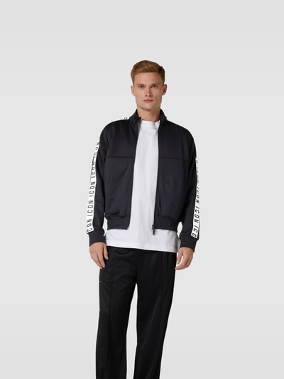 Dsquared2 Sport Fit Sweatjacke mit Galonstreifen Black 4