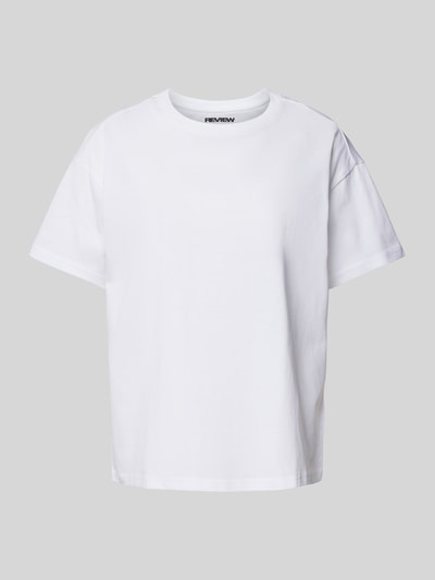 Review T-shirt z obniżonymi ramionami Biały 2
