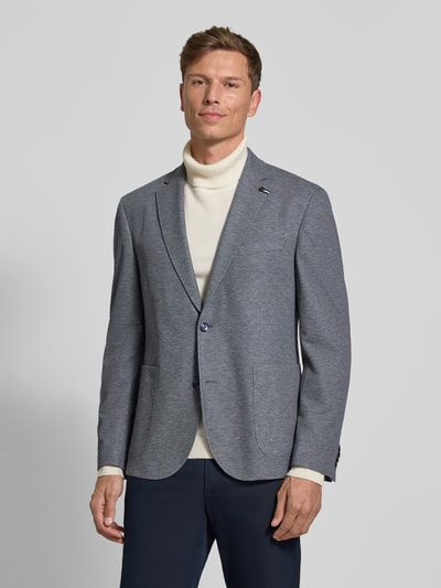 bugatti Regular Fit 2-Knopf-Sakko mit Reverskragen Hellblau 4
