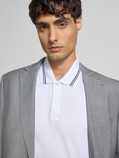 bugatti Koszulka polo z krótką listwą guzikową Biały 3