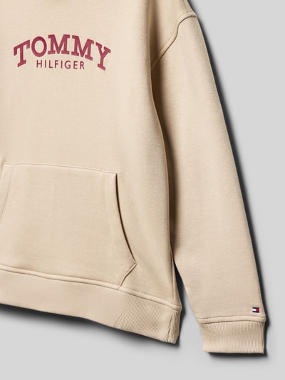 Tommy Hilfiger Teens Regular fit hoodie van katoenmix  Zand - 2