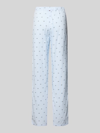 Tommy Hilfiger Pyjamahose mit Print aus Viskose Hellblau 5