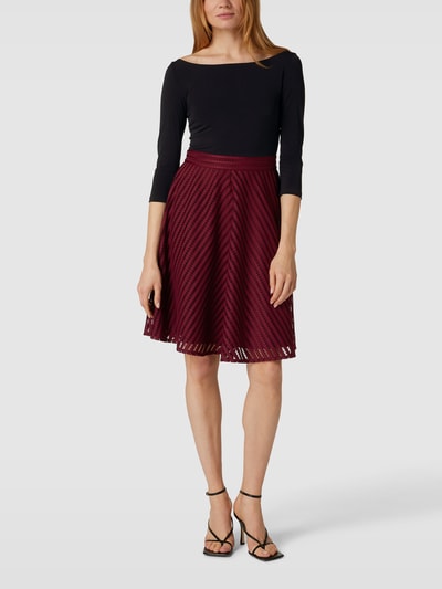 Swing Cocktailjurk in two-tone-stijl Bordeaux - 1