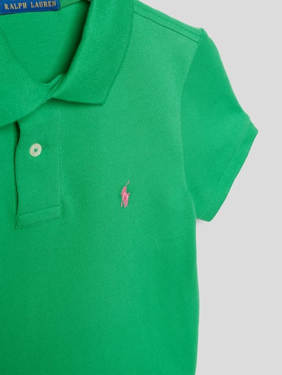 Polo Ralph Lauren Teens Slim fit poloshirt met structuurmotief Groen - 2