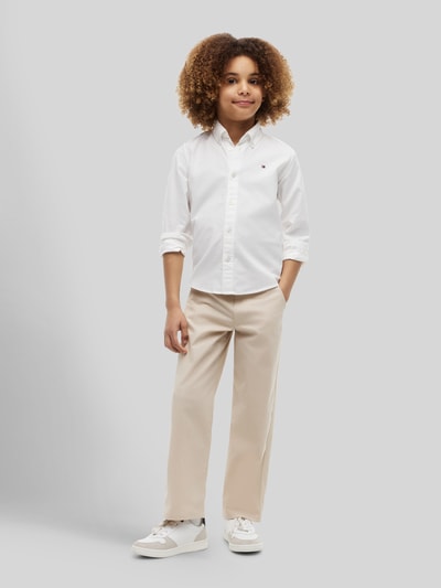 Tommy Hilfiger Teens Koszula o kroju regular fit z mieszanki bawełny Biały 1