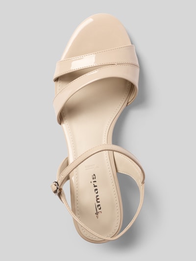 Tamaris Sandaletten mit Kitten Heel Absatz Beige 3