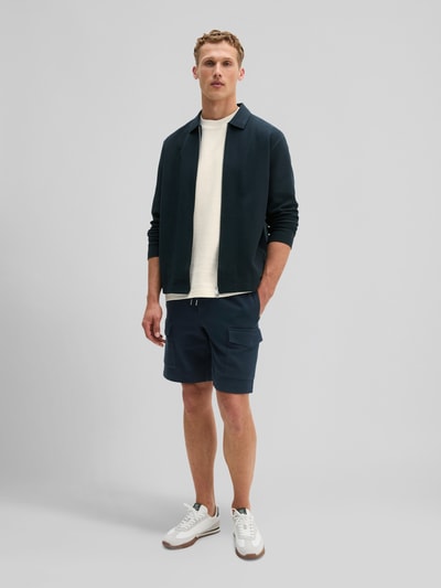 Marc O'Polo Regular Fit Sweatjacke aus reiner Baumwolle mit Zweiwege-Reißverschluss Marine 1