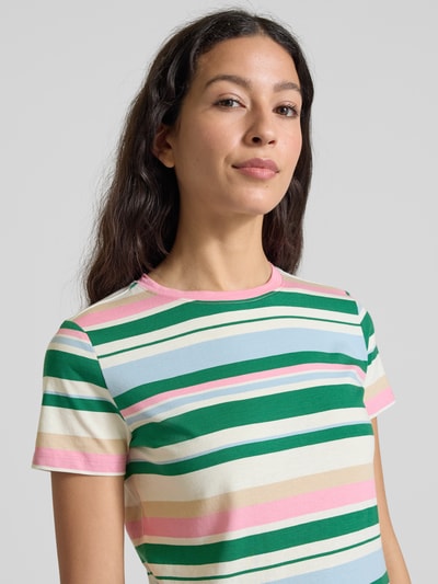 Tom Tailor Denim Boxy Fit T-Shirt mit Streifenmuster Offwhite 3