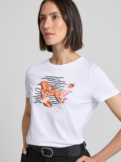 Marc Cain T-shirt met motiefprint Wit - 3