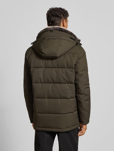 Strellson Regular fit gewatteerd jack met capuchon, model 'PIAZZA' Olijfgroen - 5