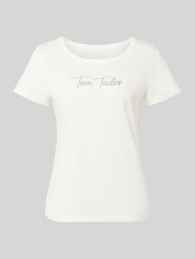 Tom Tailor męski t-shirt o kroju regular fit z czystej bawełny Biały 1