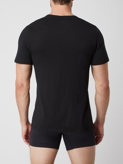 CHAMPION T-Shirt mit Label-Print Schwarz 4