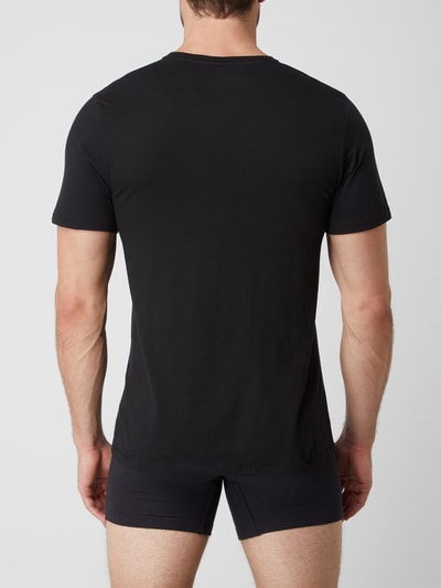 CHAMPION T-Shirt mit Label-Print Black 4