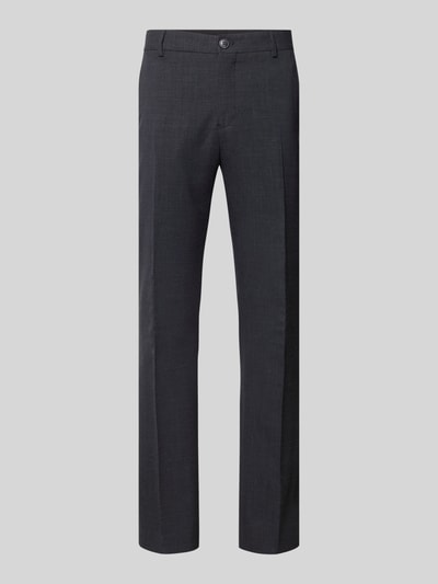 Selected Homme Spodnie garniturowe o kroju slim fit z domieszką wełny i lnu model 'OASIS' Czarny 2