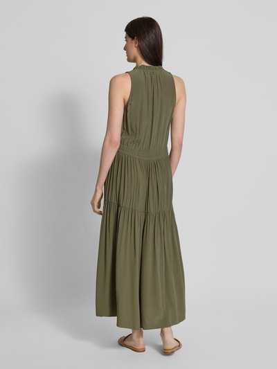 MOS MOSH Maxikleid mit Tunikakragen Modell 'Sabri' Khaki 5