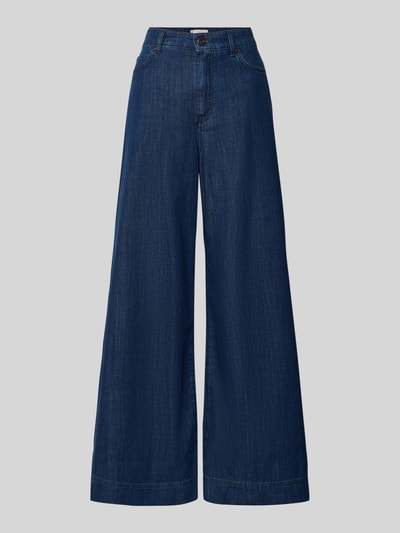 Produktfoto, dunkelblaue Wide Leg Jeans aus reiner Baumwolle Modell 'VEGA' von Weekend Max Mara, Damen Wide & Loose Fit Jeans, glatte Textur