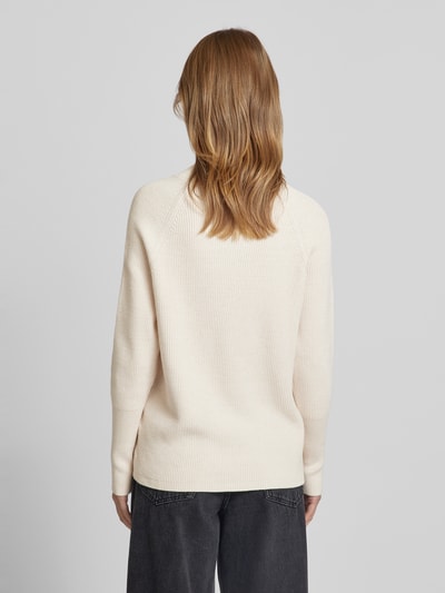 Soyaconcept Gebreide pullover met geribde opstaande kraag, model 'KANITA' Offwhite - 5