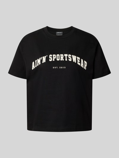 aim'n Boxy Fit T-Shirt mit Label-Print Black 2