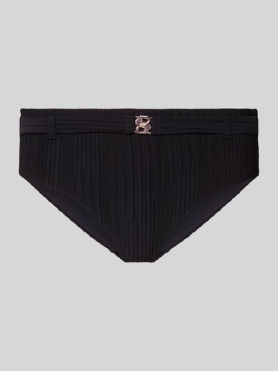 Produktfoto, Bikini-Hose in Plissee-Optik von BOSS, Optik: Unifarben, Gürtel-Detail, Materialverarbeitung: Plissee-Optik, Damen.