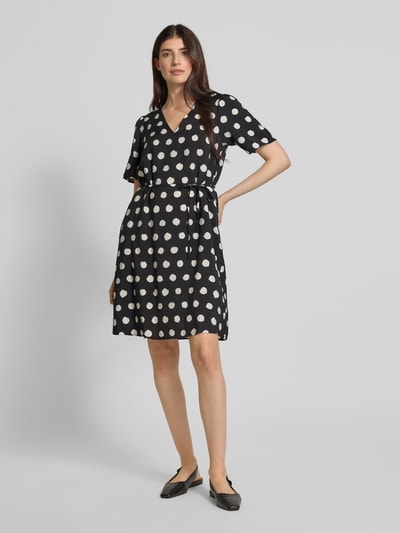 s.Oliver RED LABEL Getailleerde mini-jurk van viscosemix Zwart - 1