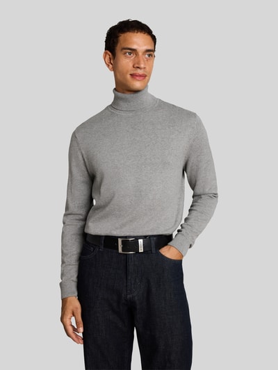 Tom Tailor Rollkragenpullover mit Feinstrickstruktur Mittelgrau 4