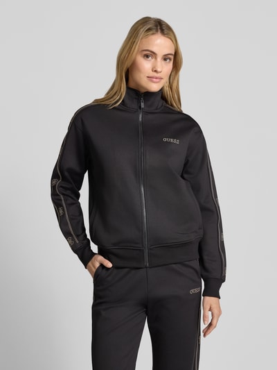 GUESS Activewear Relaxed fit sweatjack van elastische viscosemix Zwart - 4