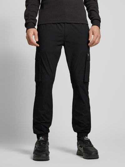 Calvin Klein Jeans Cargohose mit elastischem Bund Black 4