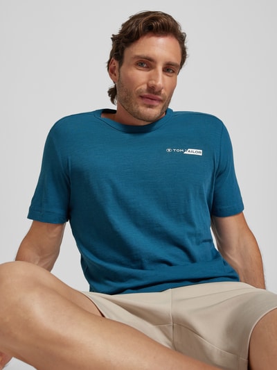 Tom Tailor Regular Style T-Shirt mit Label-Print Gruen 3
