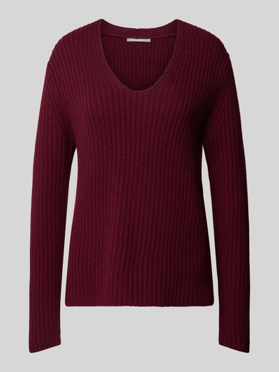 (The Mercer) N.Y. Strickpullover aus Kaschmir mit V-Ausschnitt  Bordeaux 2