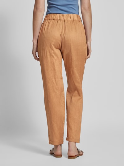 BOSS Orange Tapered Fit Stoffhose mit Tunnelzug Modell 'Timpa' Cognac 5