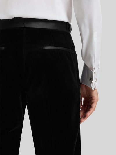 BOSS Slim Fit Anzughose aus reiner Baumwolle Modell 'H-GENIUS' Black 3