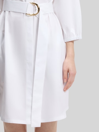 HUGO Ausgestelltes Hemdblusenkleid aus reiner Baumwolle Modell 'KILONI' Weiss 6