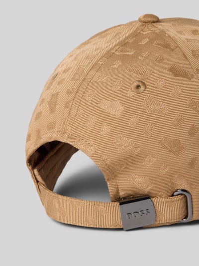 BOSS Baseballpet met structuurmotief Beige - 3