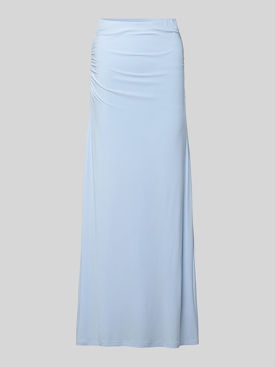 Produktfoto, Maxirock mit Drapierungen Modell 'Mimi Flute Maxi Skirt' von Forever New, mieszanka materiałów z dodatkiem streczu, linia a, szerokość w rozmiarze 36: 34 cm, całkowita długość w rozmiarze 36: 106 cm, jasnoniebieski, gładka tekstura