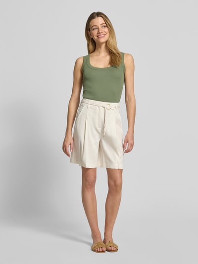 Marc Cain Tanktop in Ripp-Optik mit Rundhalsausschnitt Oliv 1