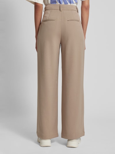 MSCH Copenhagen Flared Stoffhose mit Bundfalten Modell 'Henrika' Sand Melange 5