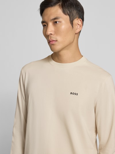 BOSS Green Regular Fit Langarmshirt aus Baumwoll-Mix Modell 'TEE LONG' Offwhite 3