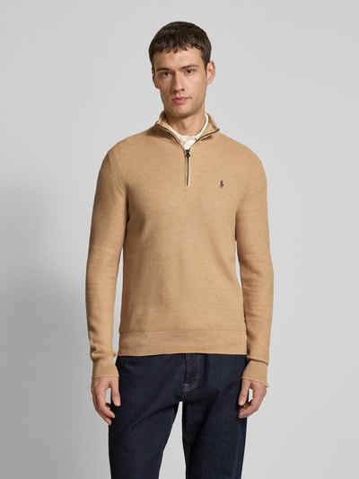 Polo Ralph Lauren Gebreide pullover met labelstitching Camel - 4