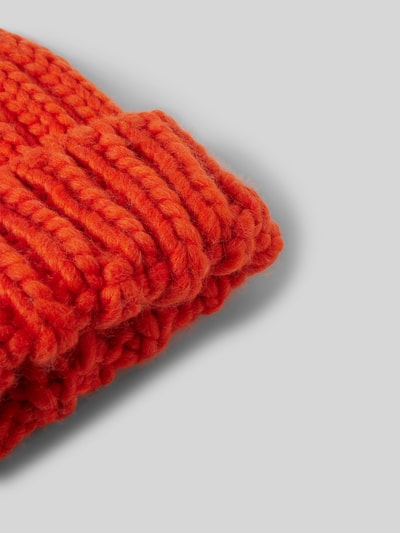 Pieces Beanie mit breitem Umschlag Modell 'JAMMA' Rot 2