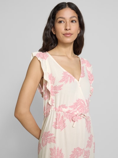 LOLLYS LAUNDRY Midikleid aus Viskose im Stufenlook Modell 'Samo' Pink 3