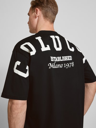 CARLO COLUCCI T-shirt met labelprint Zwart - 3