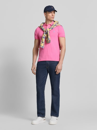 Polo Ralph Lauren Slim Fit Poloshirt aus reiner Baumwolle Pink 1