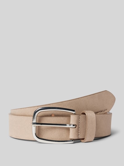 Tom Tailor Leren riem in effen design, model 'JESSICA' Taupe - 1