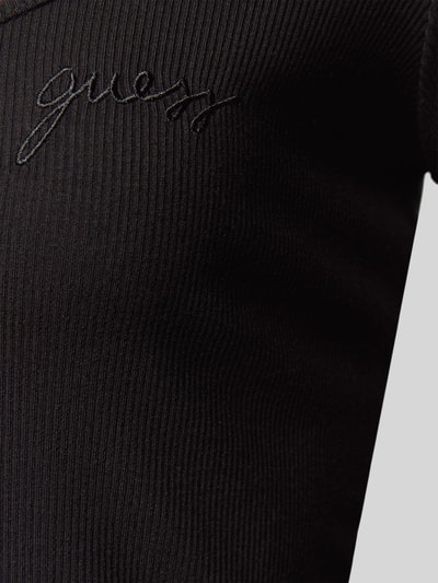 Guess Pyjamabovendeel met structuurmotief, model 'Lia' Zwart - 2