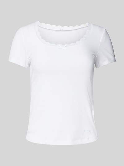 Guess T-Shirt mit Schleifen-Detail Modell 'LIA' Offwhite 2